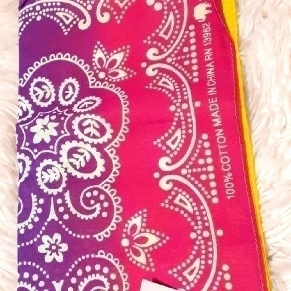 Classic Paisley Print Candy Tie-Dyed Bandana